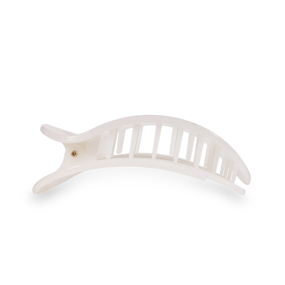Round Flat Hair Clip | Medium | Coconut White
