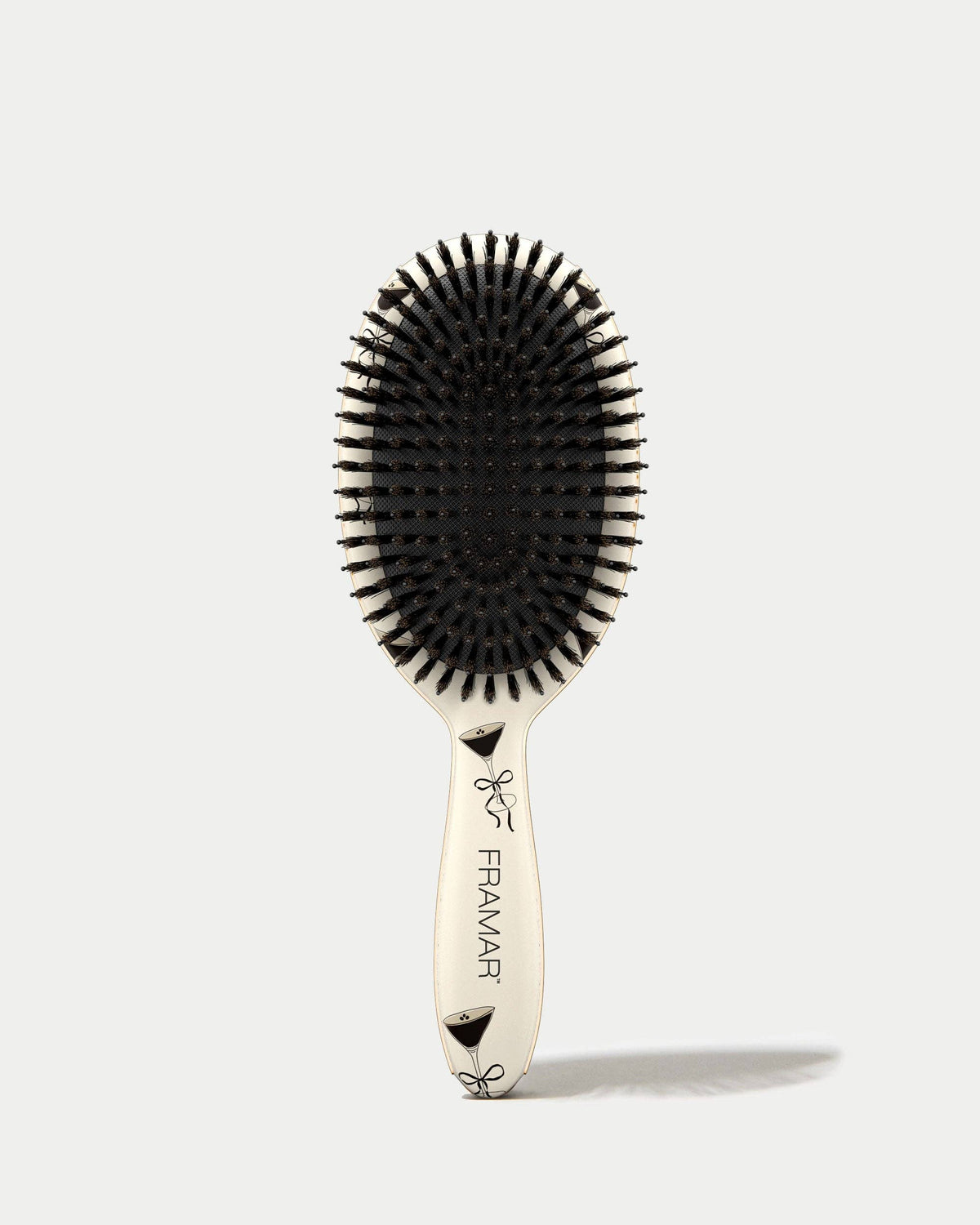 FRAMAR Espresso Boar Bristle Hair Brush, Boar Brush For Hair